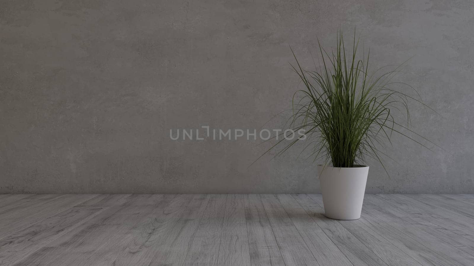 Render of 3D Contemporary Empty Room