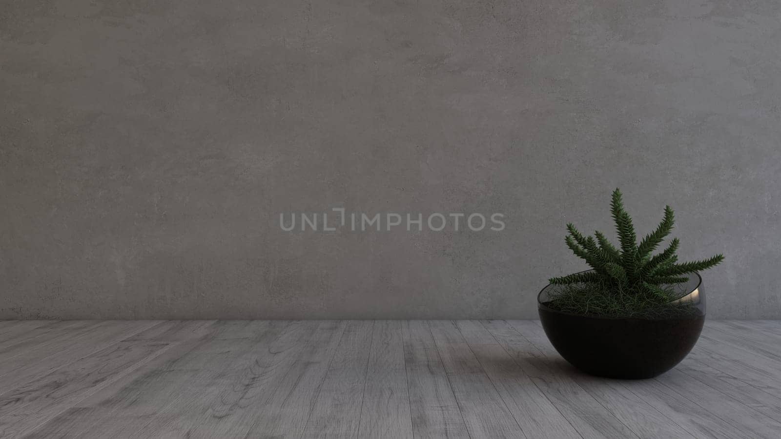 Render of 3D Contemporary Empty Room