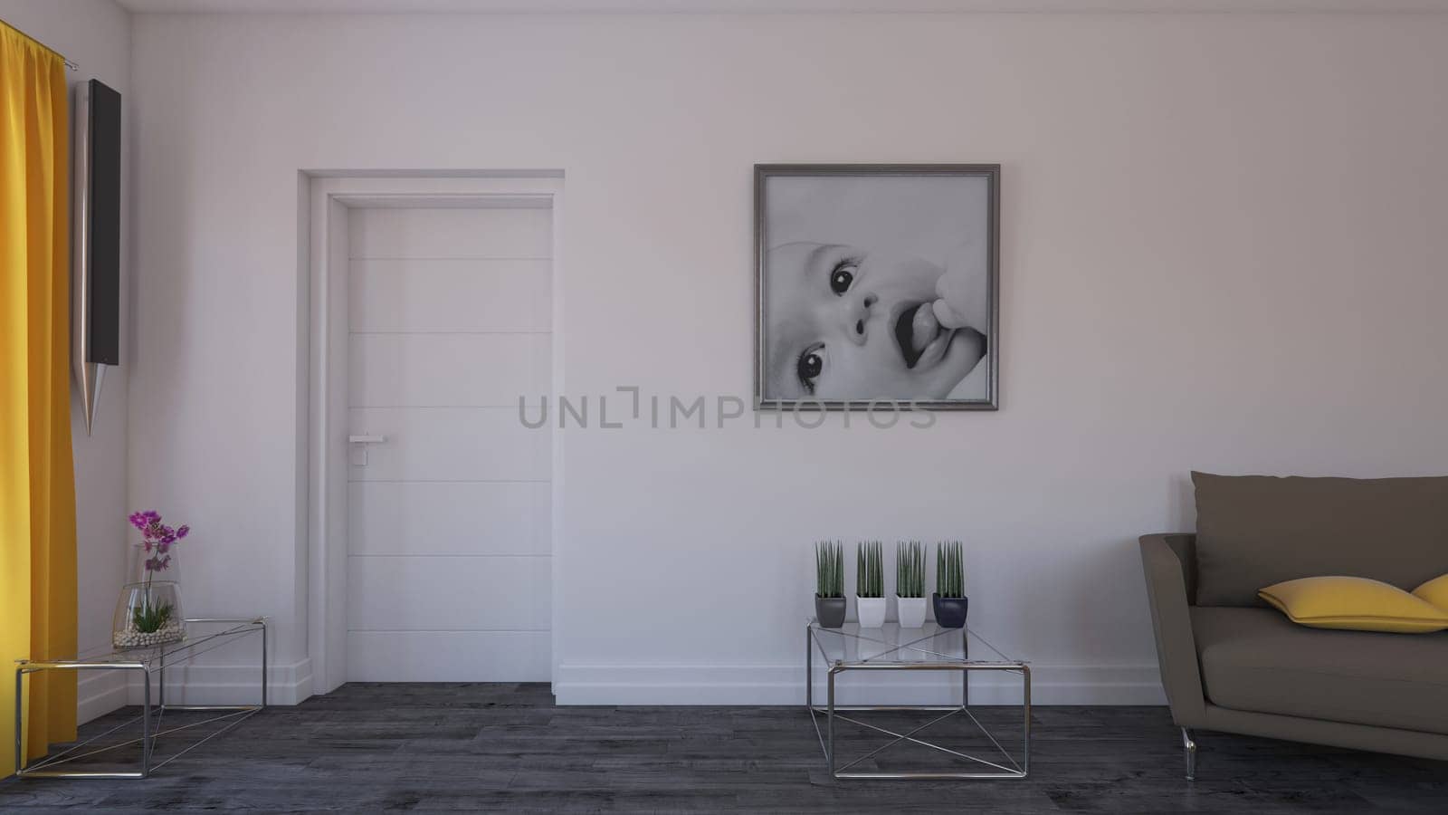 3D render of a Living Room Interior