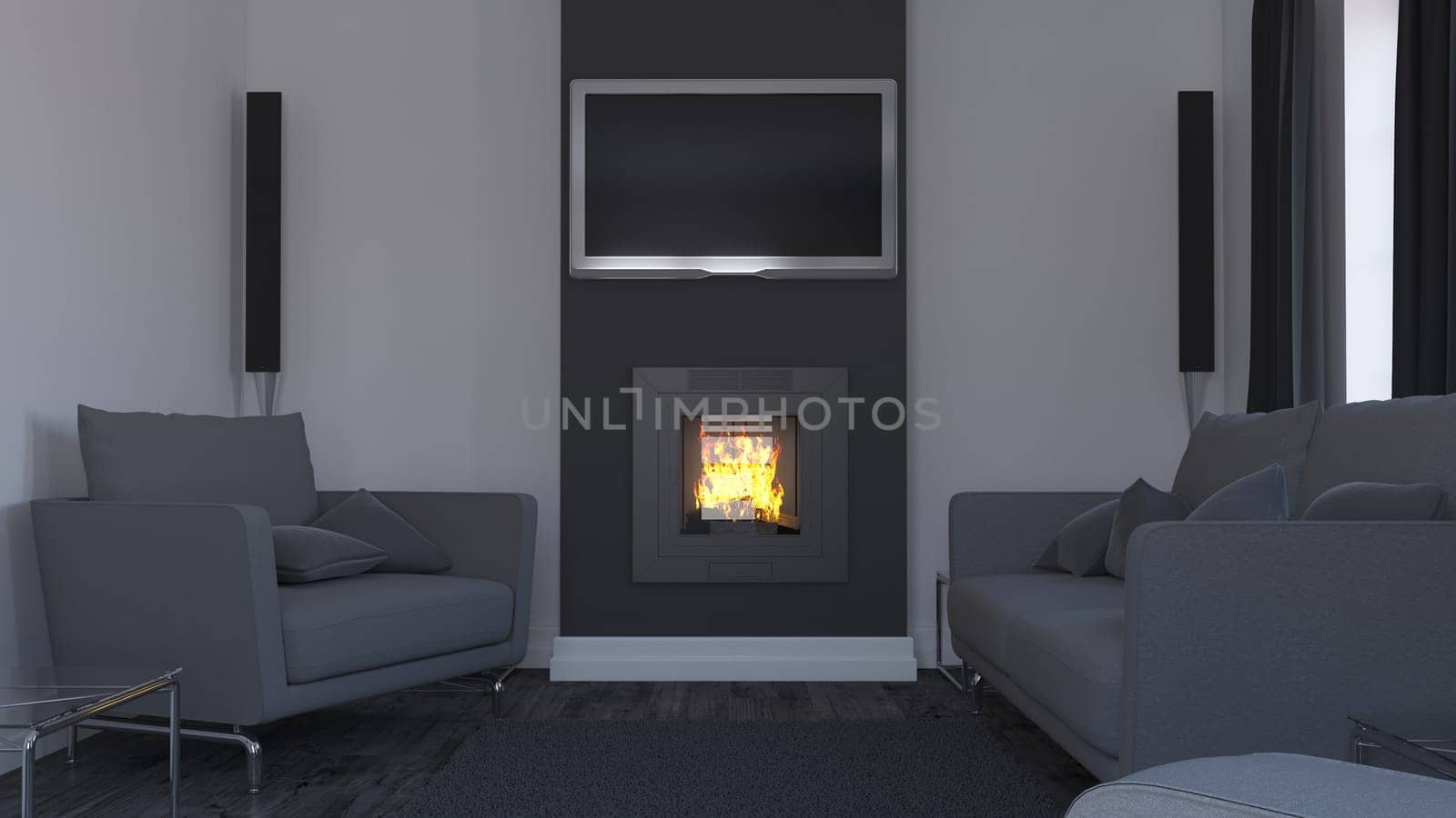 3D render of a Living Room Interior