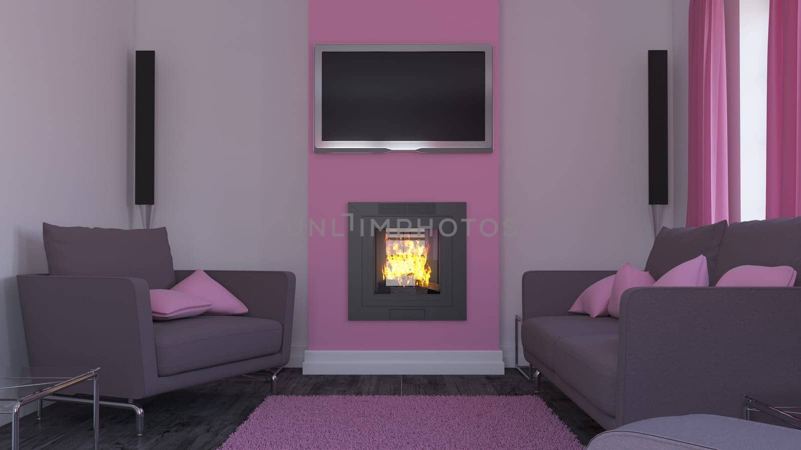 3D render of a Living Room Interior