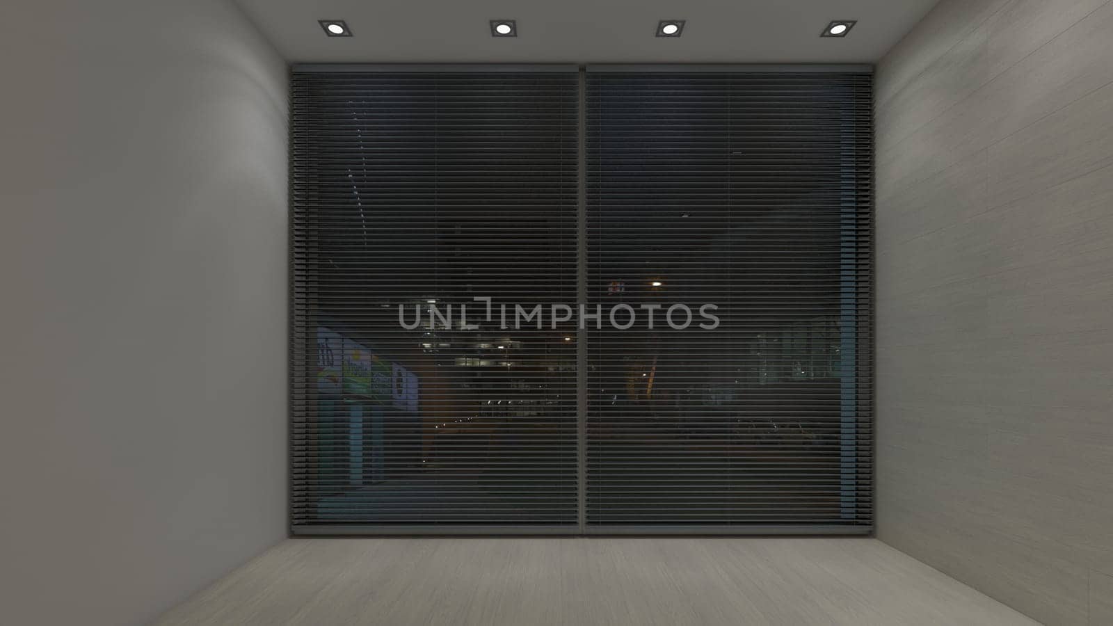 Render of 3D Contemporary Empty Room
