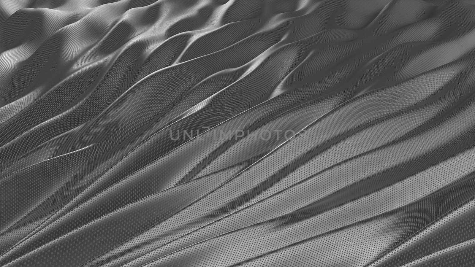 3D Render of a Silver Cloth Abstract Background
