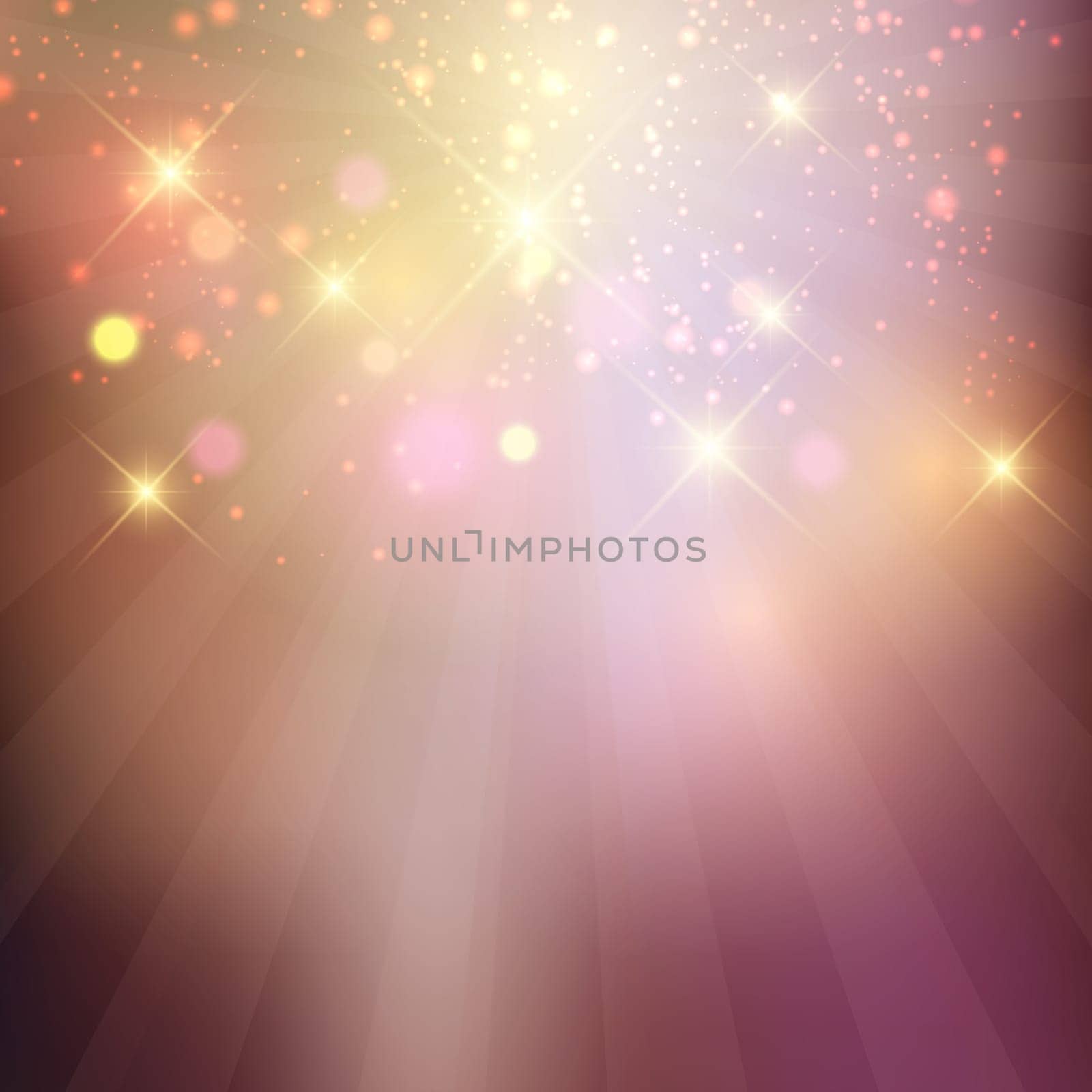 Decorative background with glowing stars