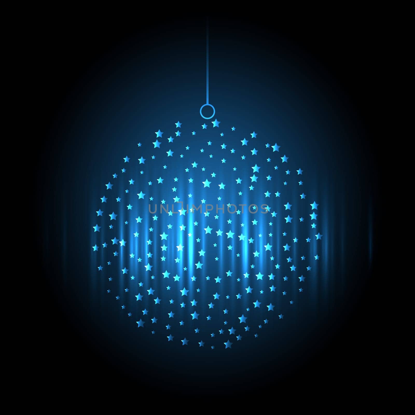 Christmas background with starry bauble design