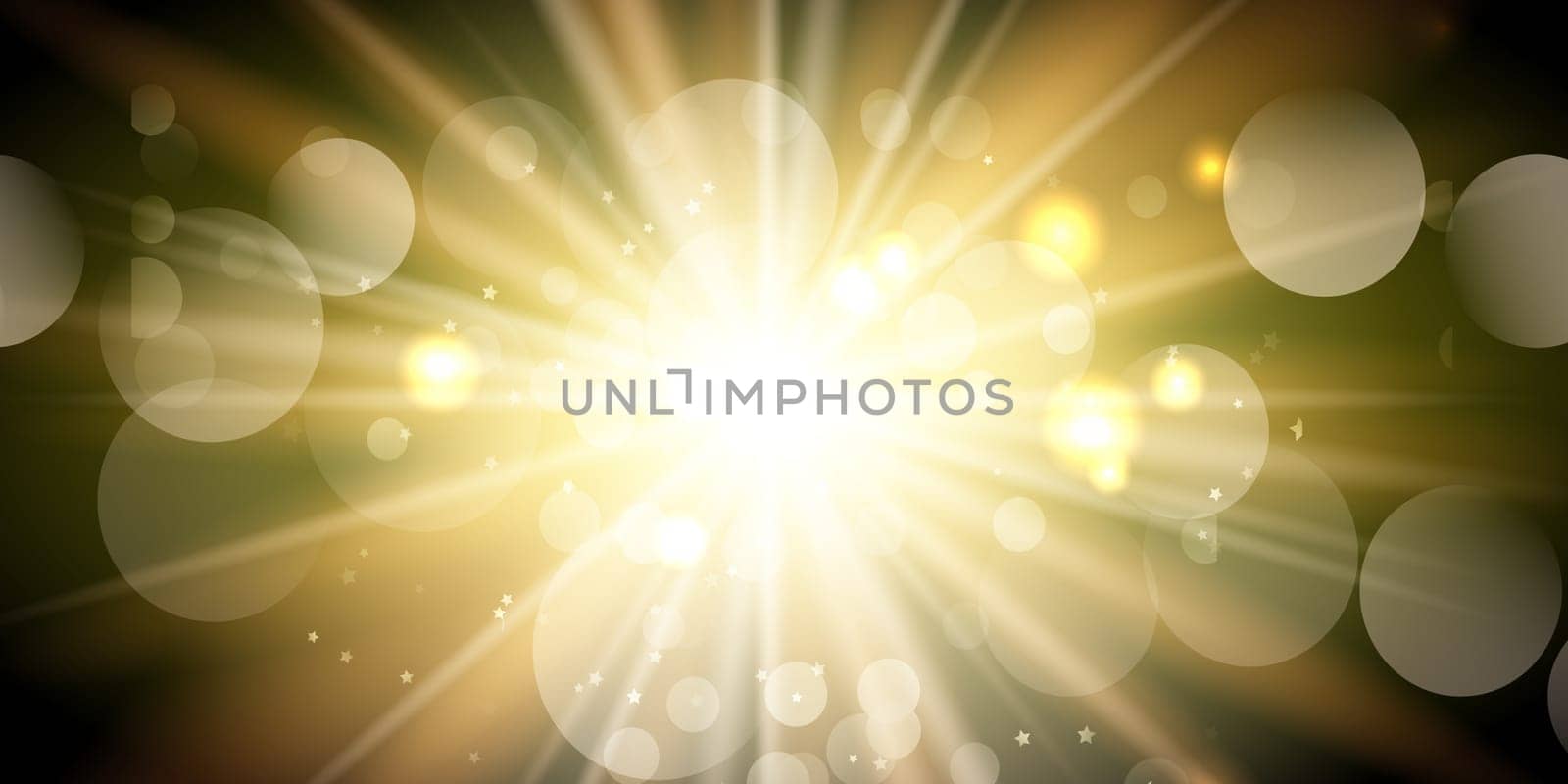 Banner background with a sunburst design