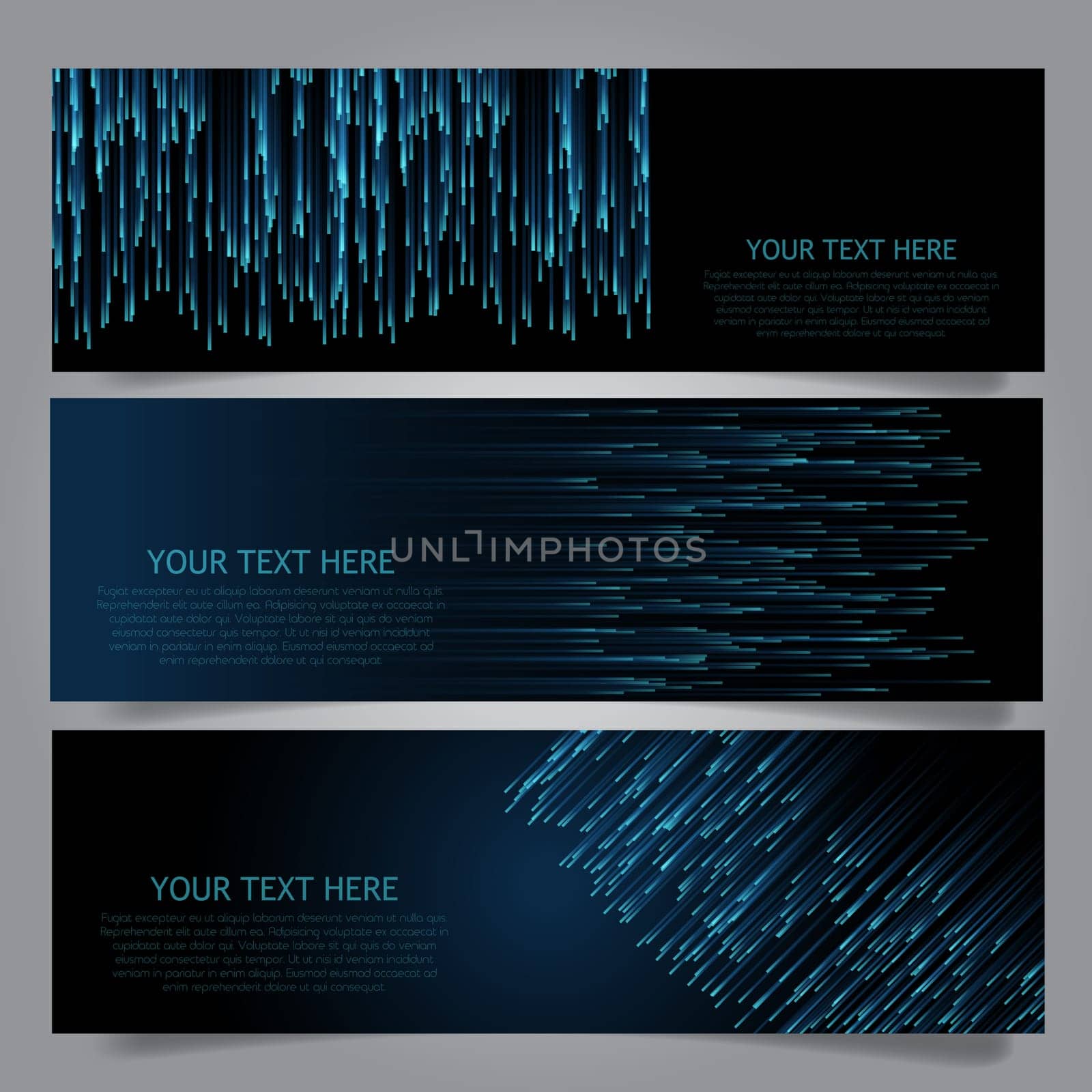 Collection of banners with modern designs