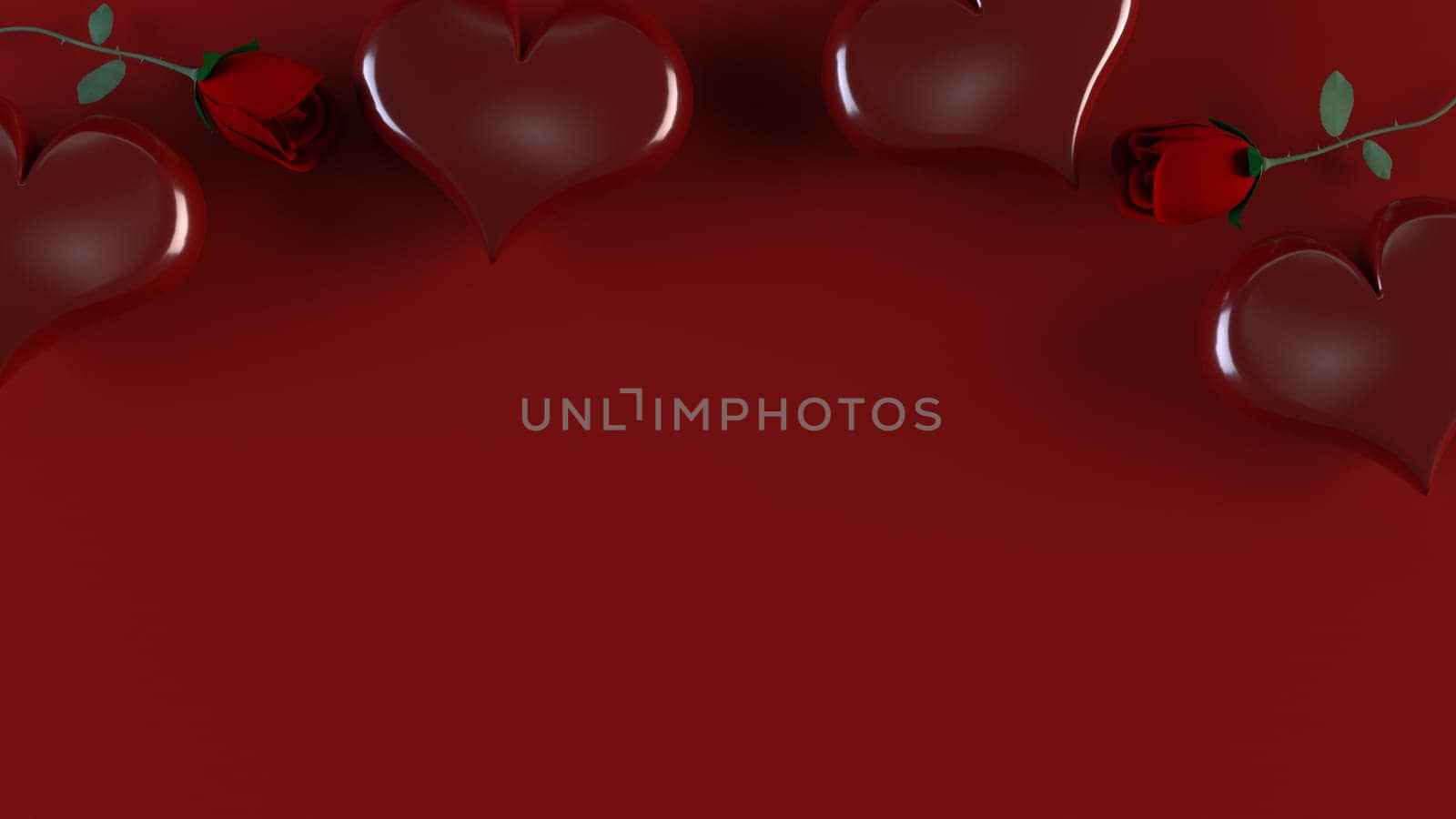 3d Render of Valentines heart background