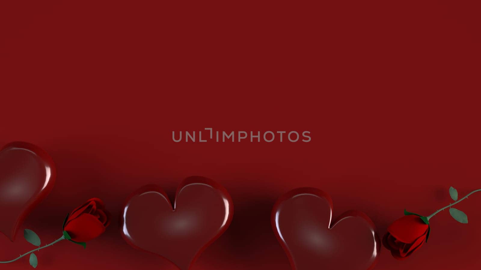 3d Render of Valentines heart background