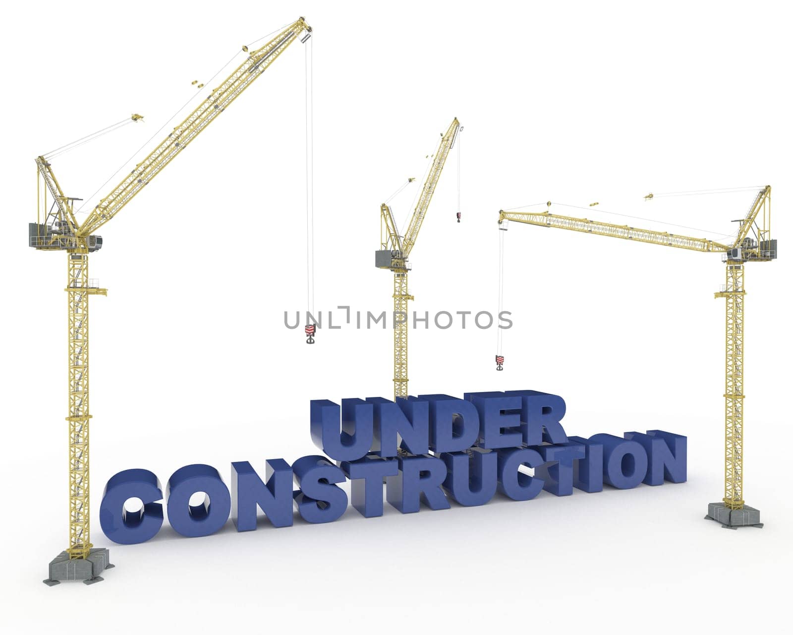 3D Render of a Concstruction Crane