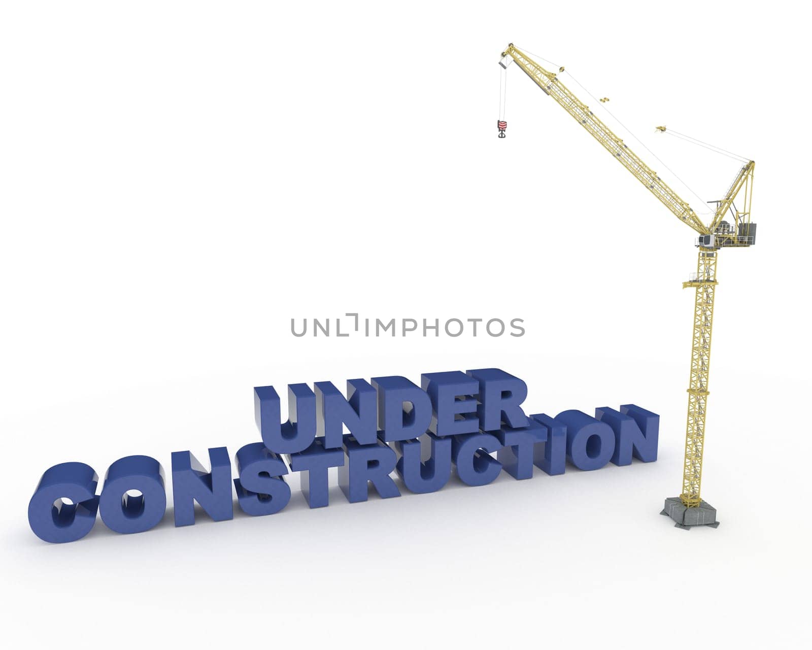 3D Render of a Concstruction Crane