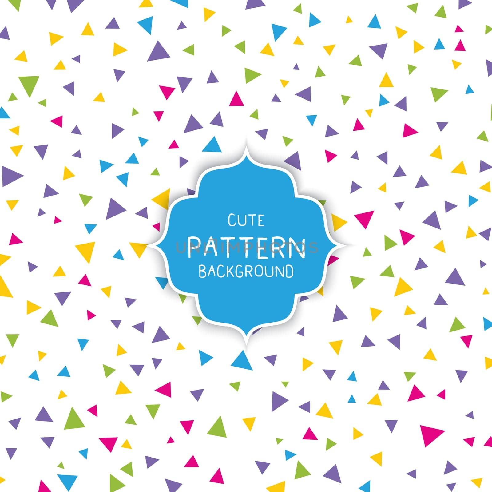 Cute background with colourful triangle pattern