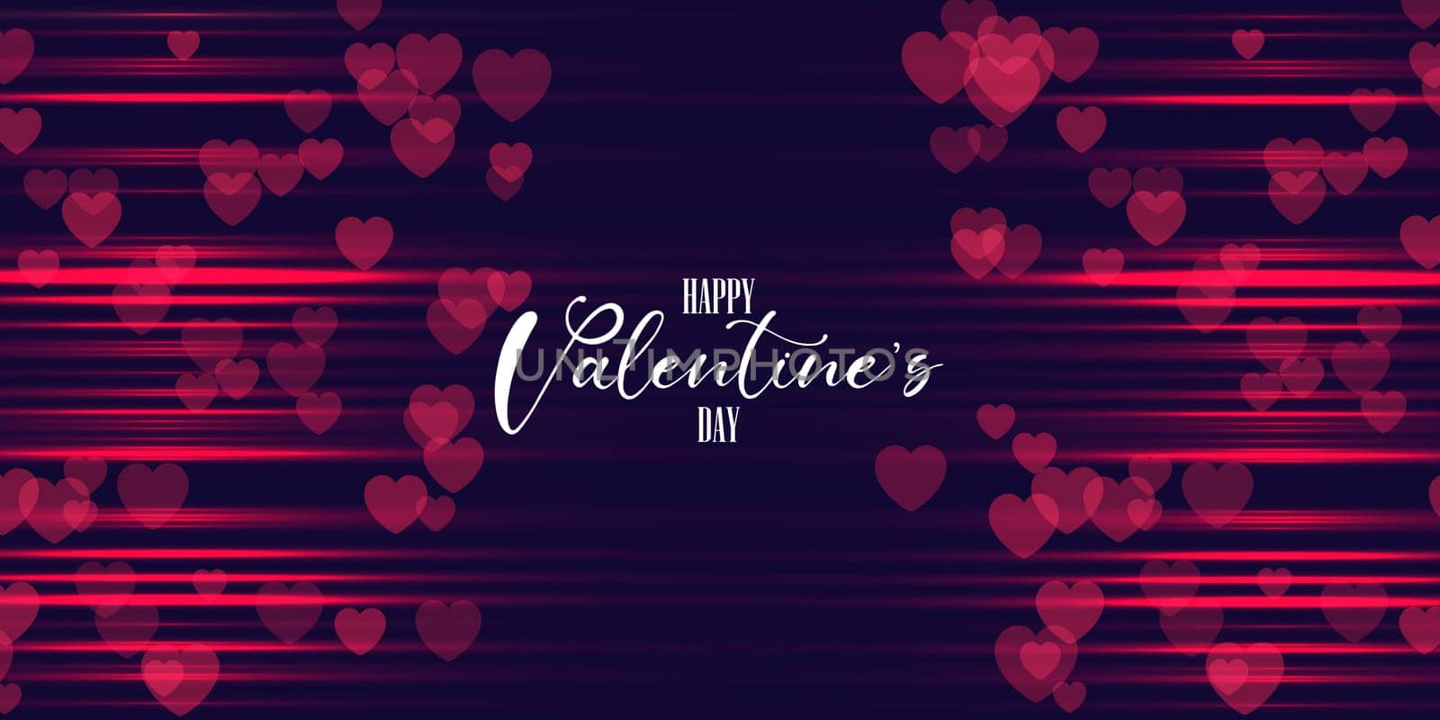 Decorative banner with a Valentine's Day design