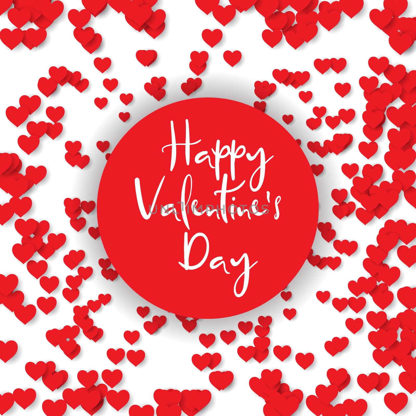 Valentine's Day background with red hearts