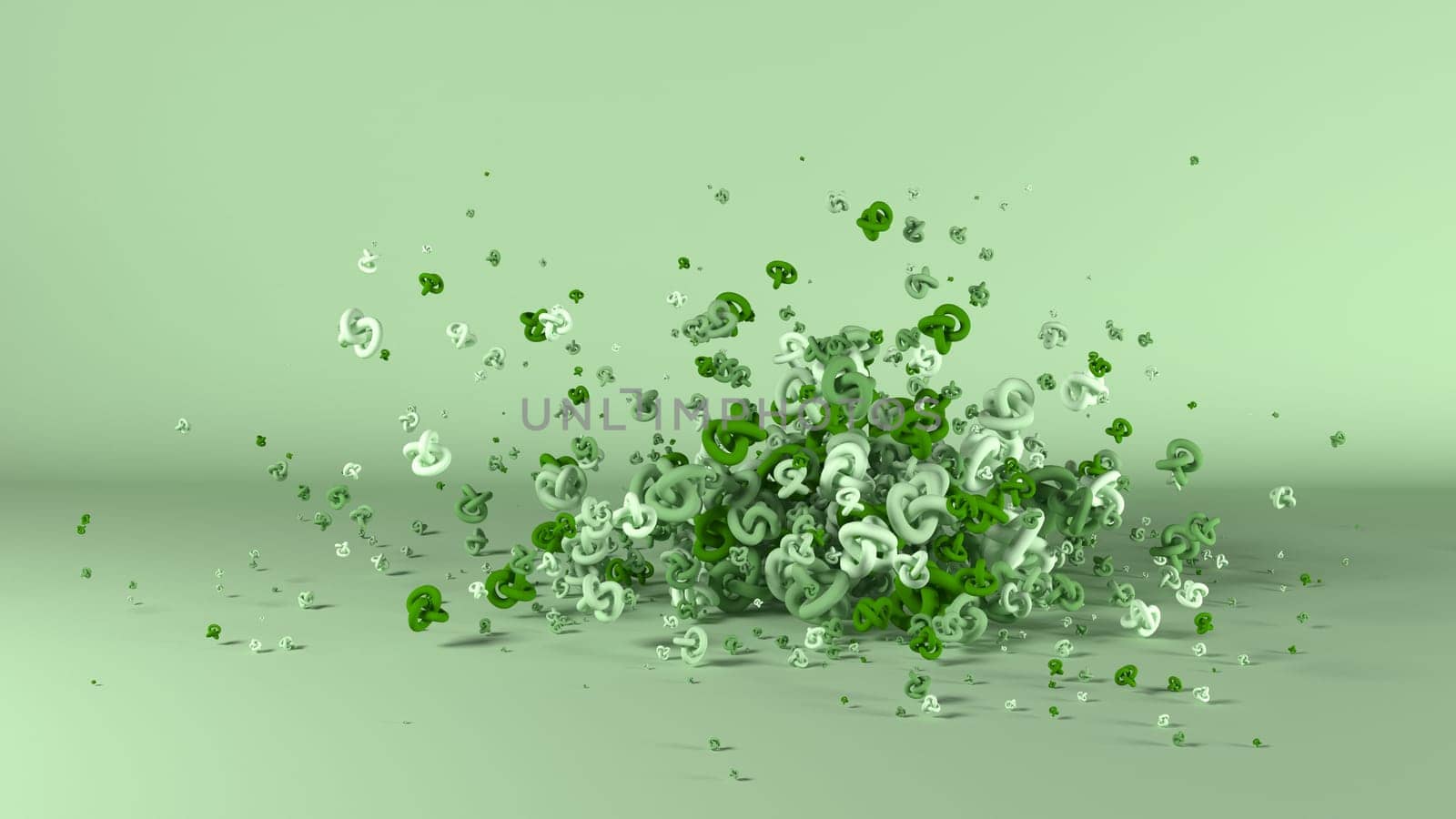 3D Render of Geometric Fountain Shape Background