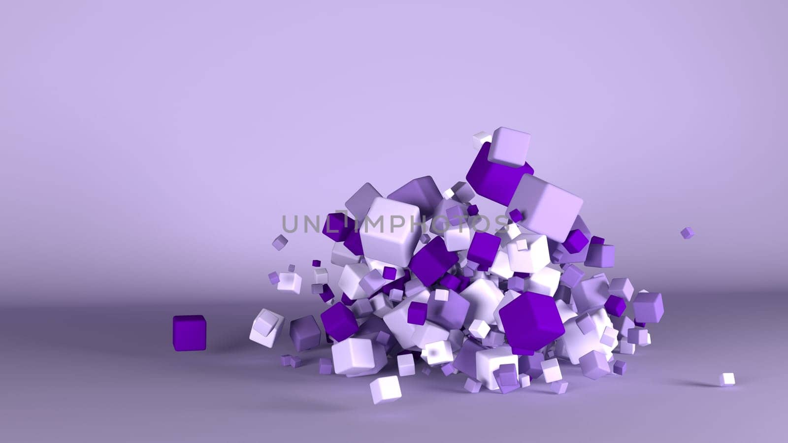 3D Render of Geometric Fountain Shape Background