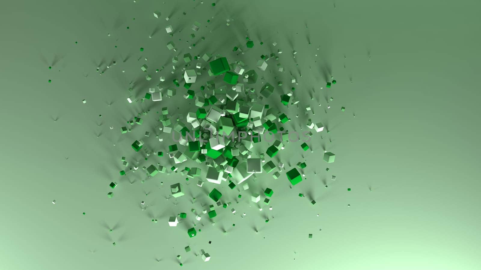 3D Render of Geometric Fountain Shape Background
