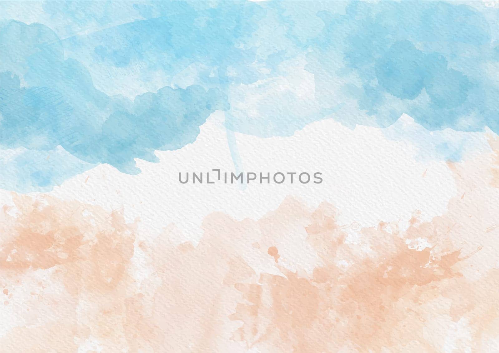 Hand painted watercolour beach themed background