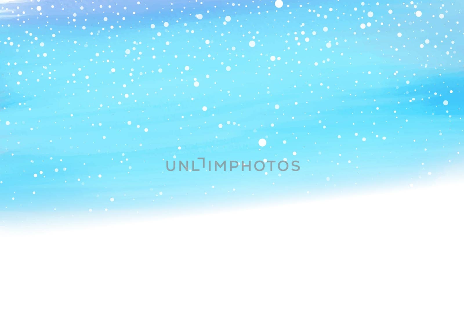 Christmas background with snowy on watercolour texture