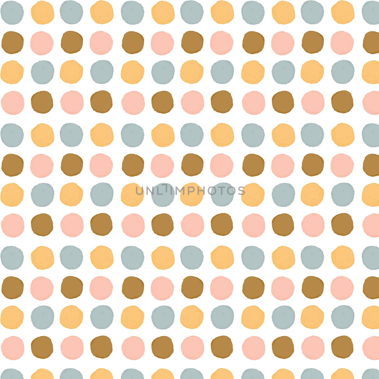 Hand painted watercolour polka dot pattern background