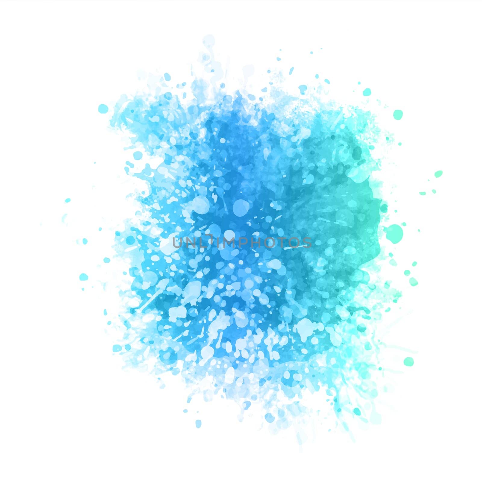 Detailed watercolour texture in blue and teal colours