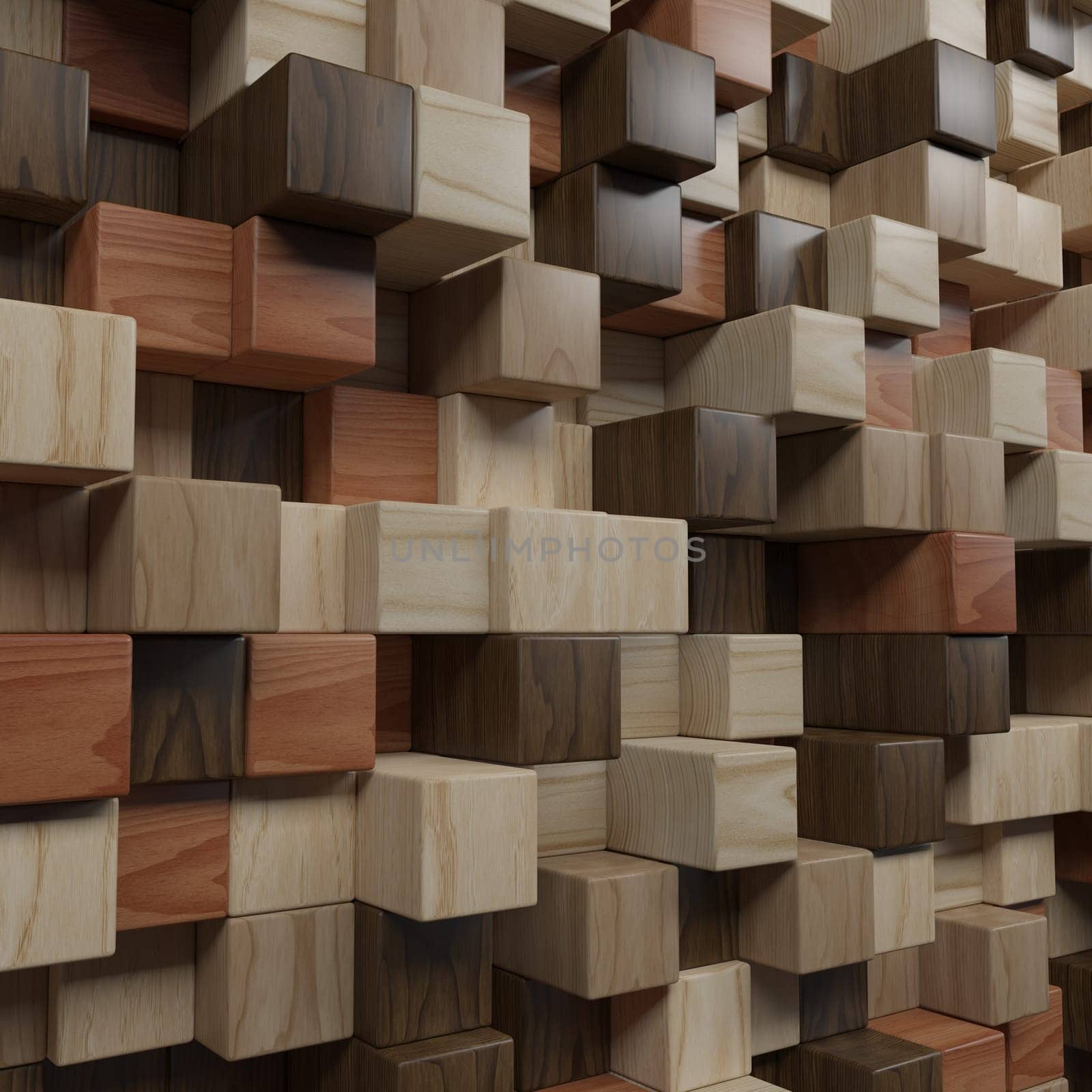 Render of 3D Geometric Abstract Background