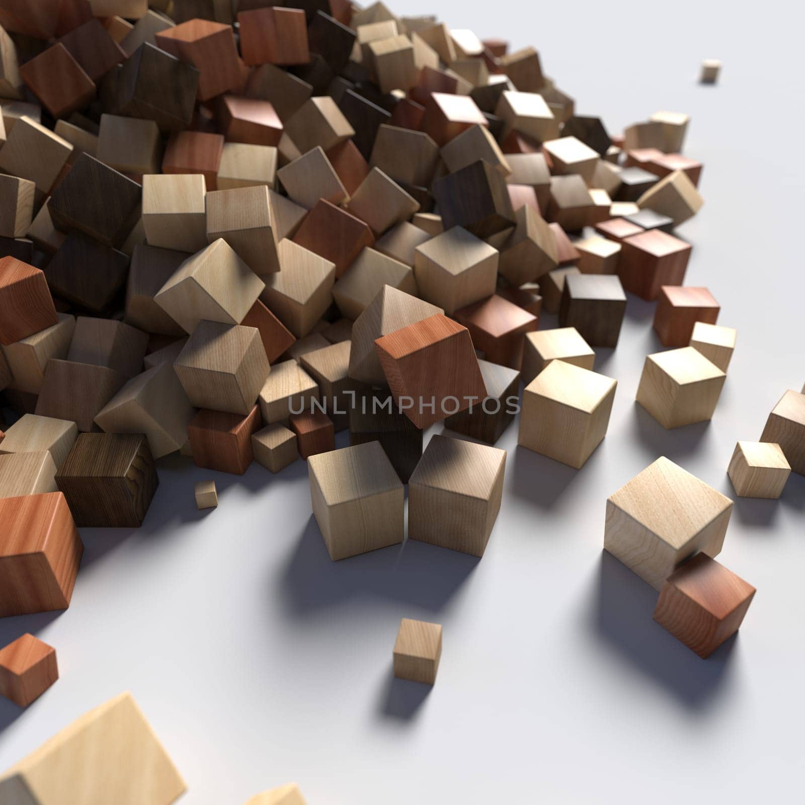 Render of 3D Geometric Abstract Background