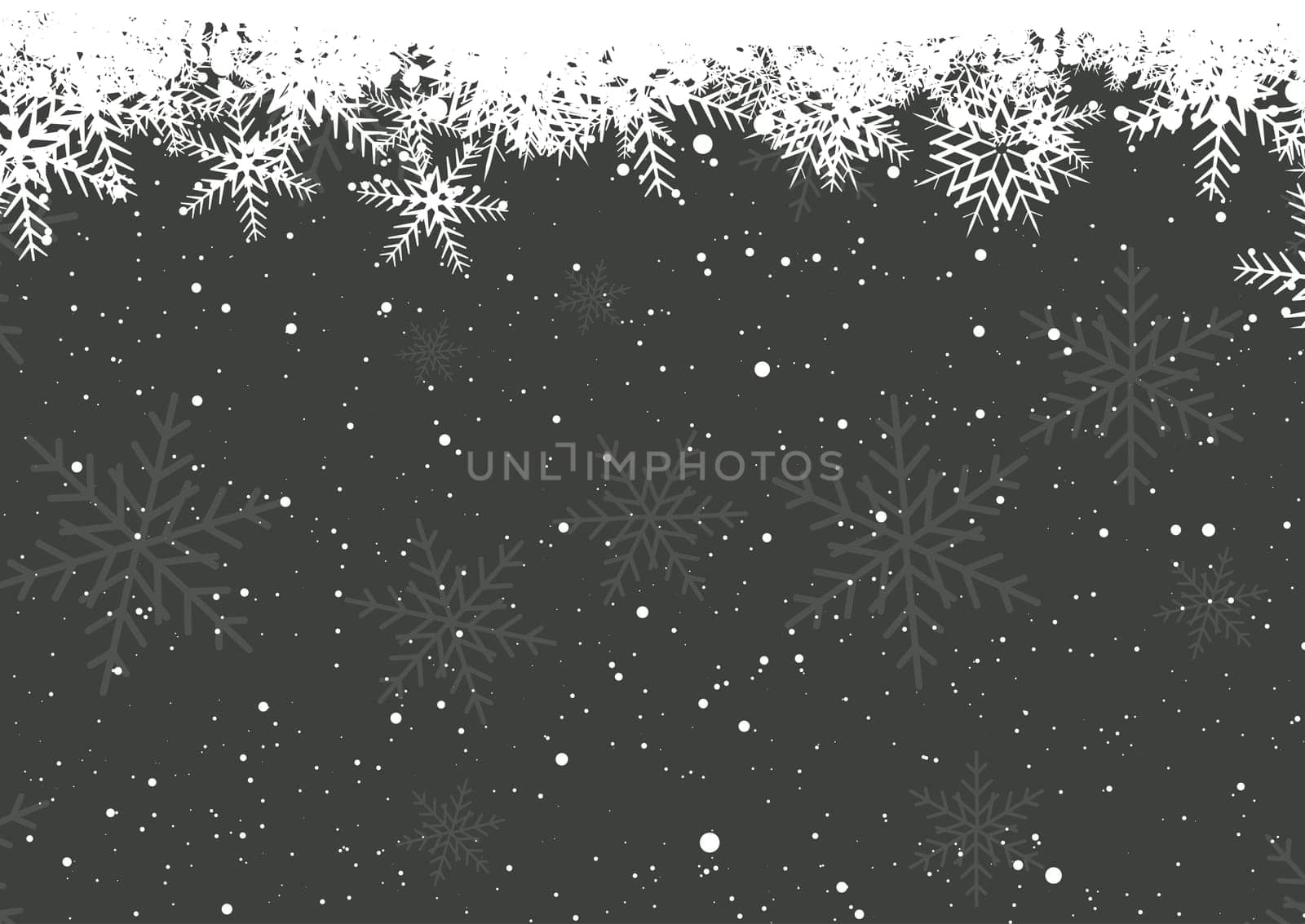 Christmas background of winter snowflakes
