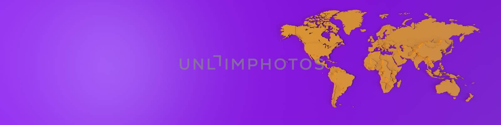 3d render of world map