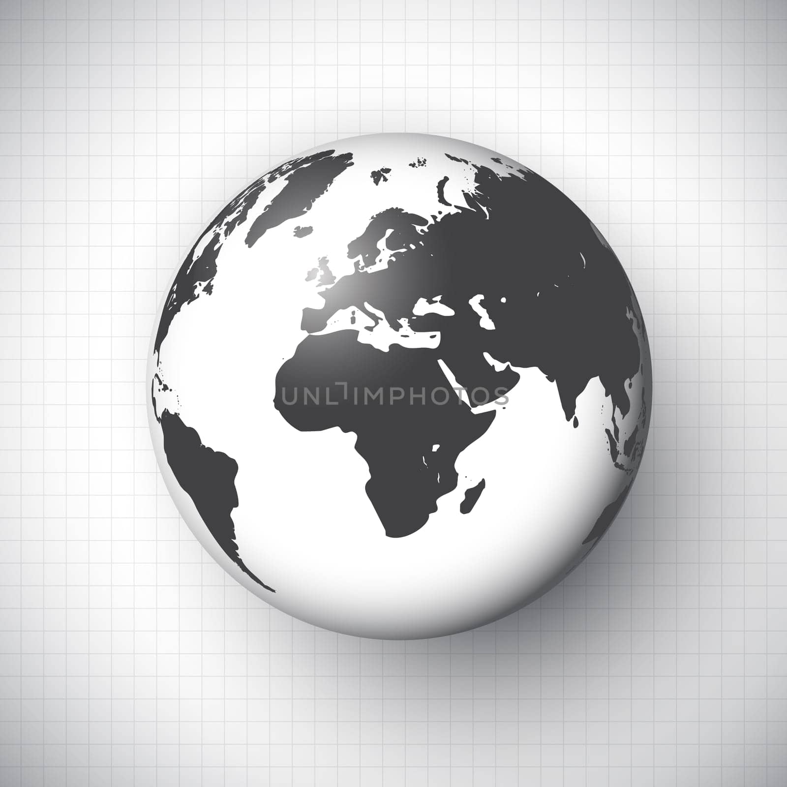 Abstract background with a globe on a grid design