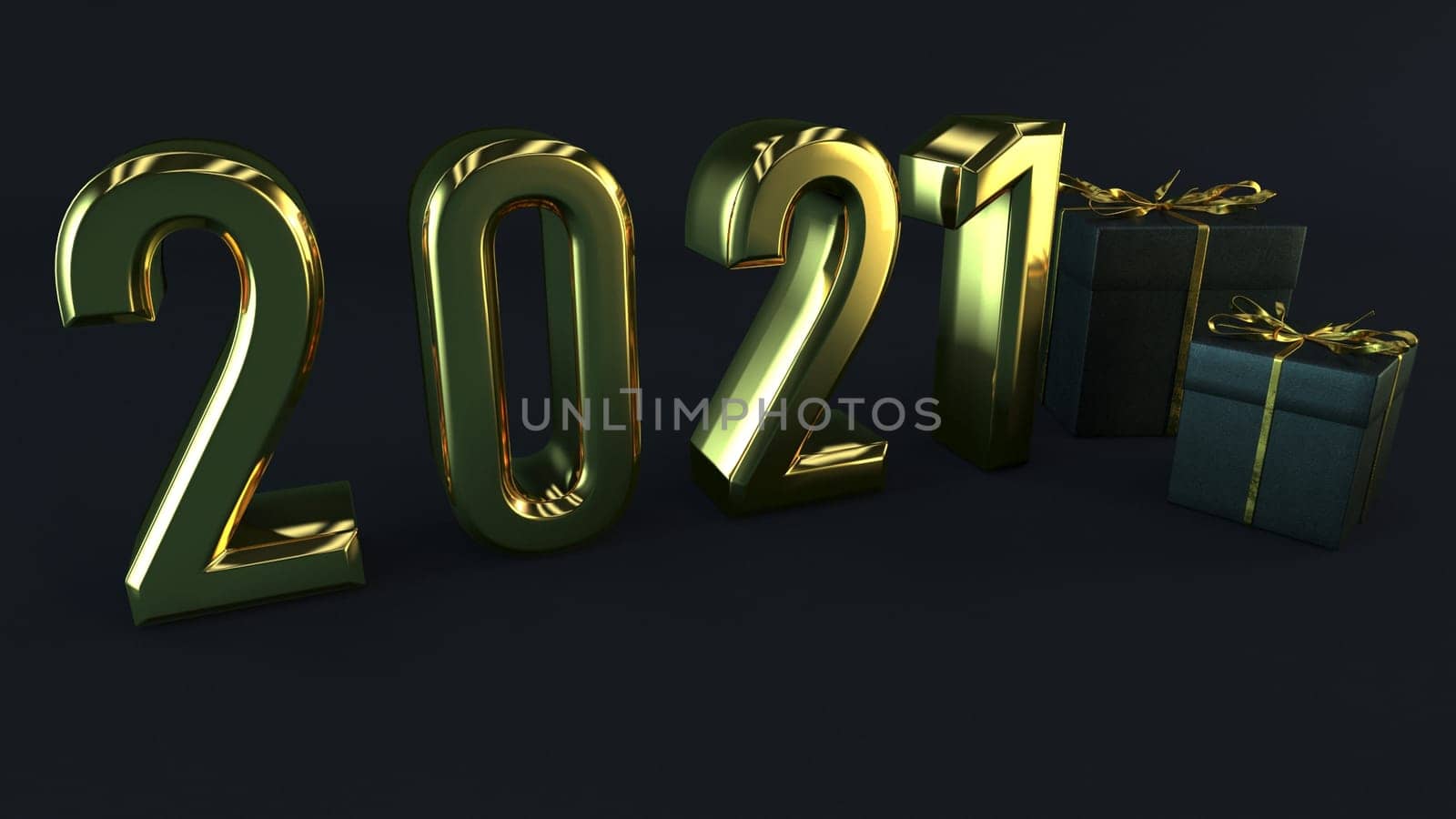 Happy New Year background with numbers design