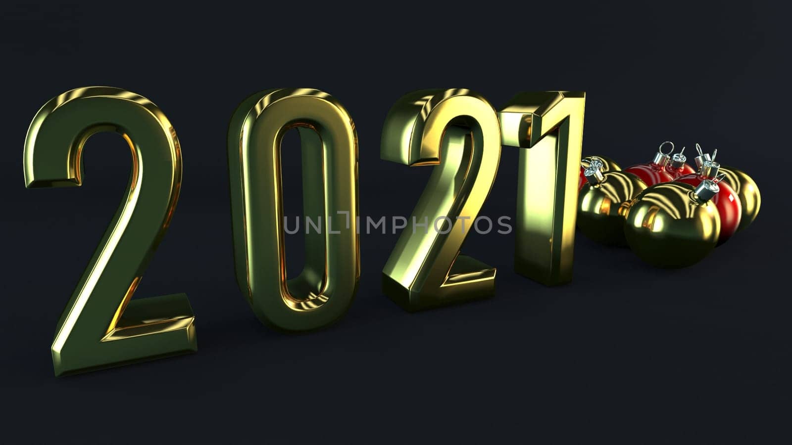 Happy New Year background with numbers design