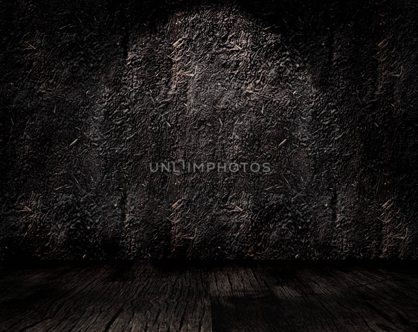 3D grunge style room interior