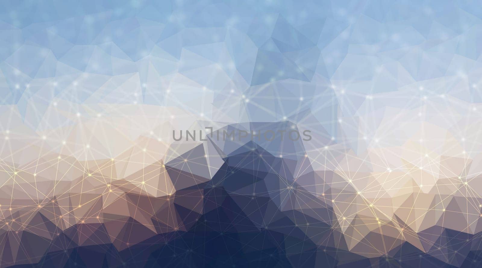 3D render of a background with low poly plexus design