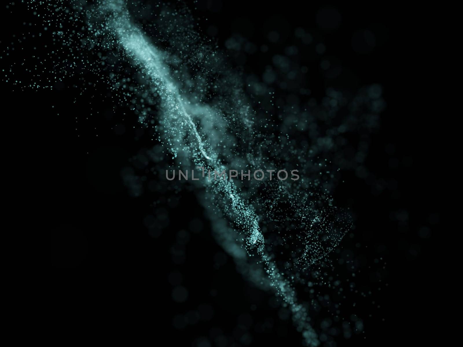 3D render of a background with cyber modern particle design