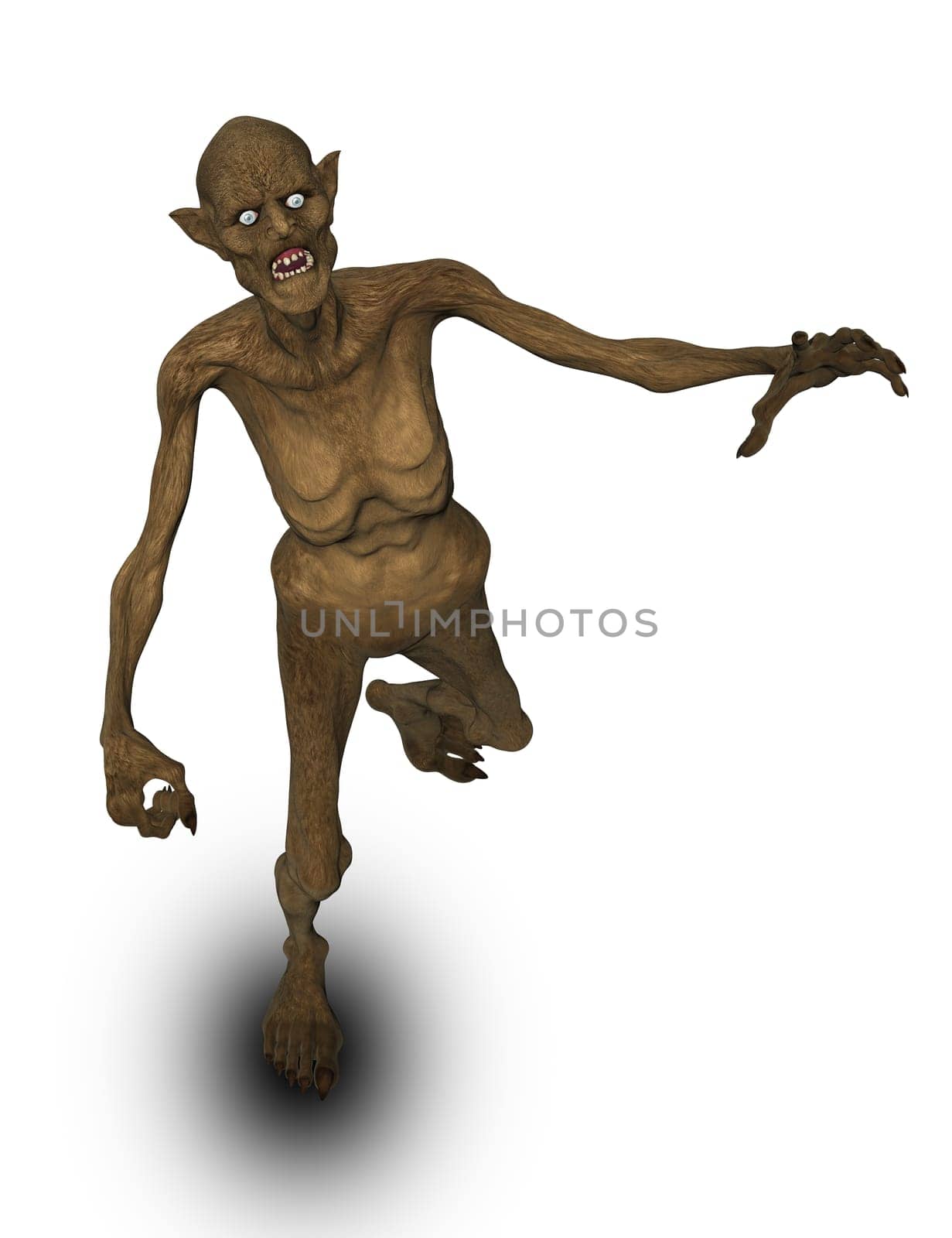 3D render of a Halloween evil demon figure