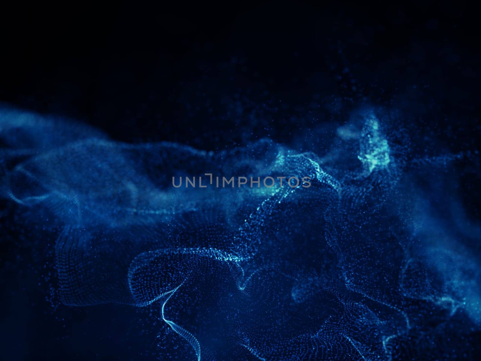 3D render of a digital techno wave background design
