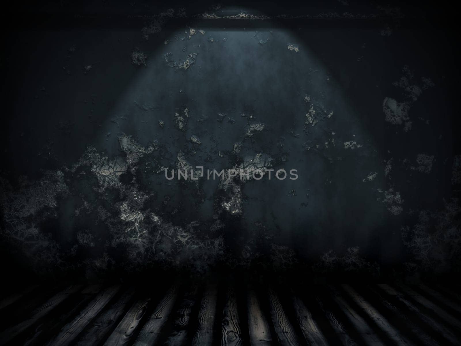 3D render of a grunge industrial interior