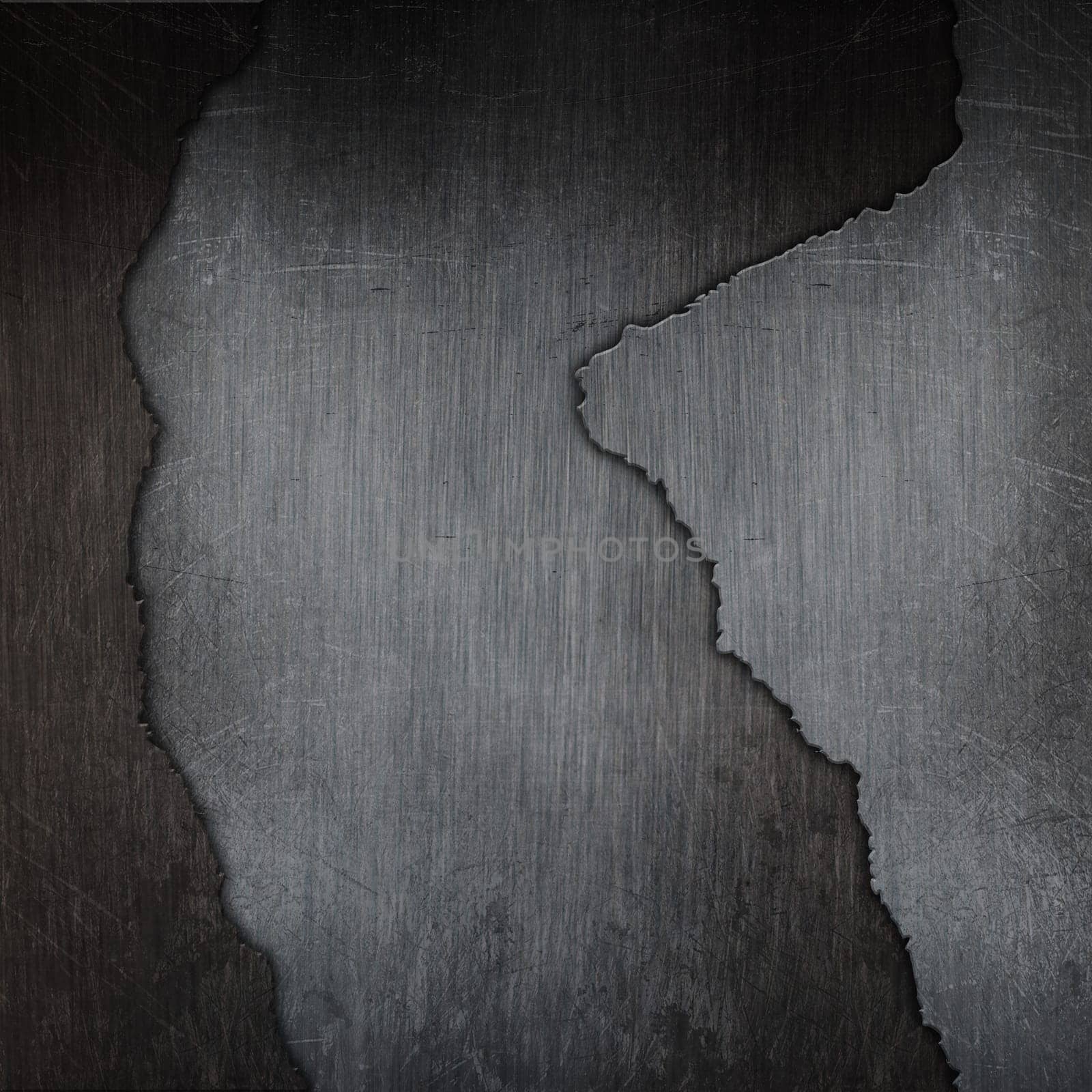 3D render of a grunge cracked metal texture background
