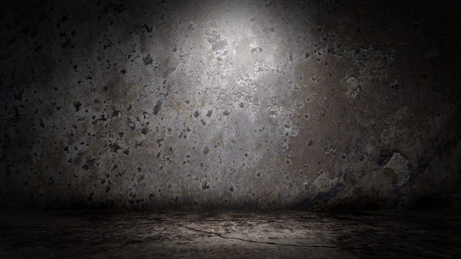 3D render of a grunge style interior
