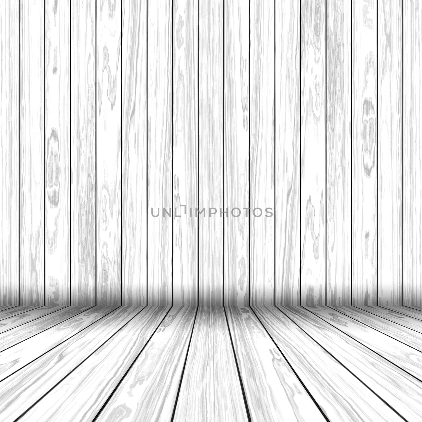 3D render of a grunge style wood room interior