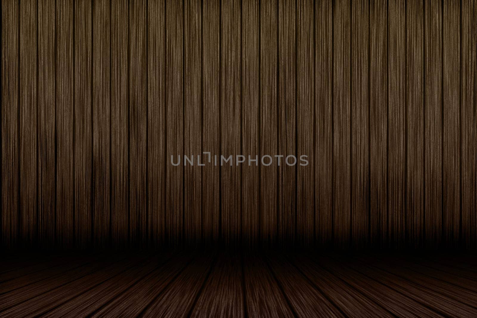 3D render of a grunge wood interior