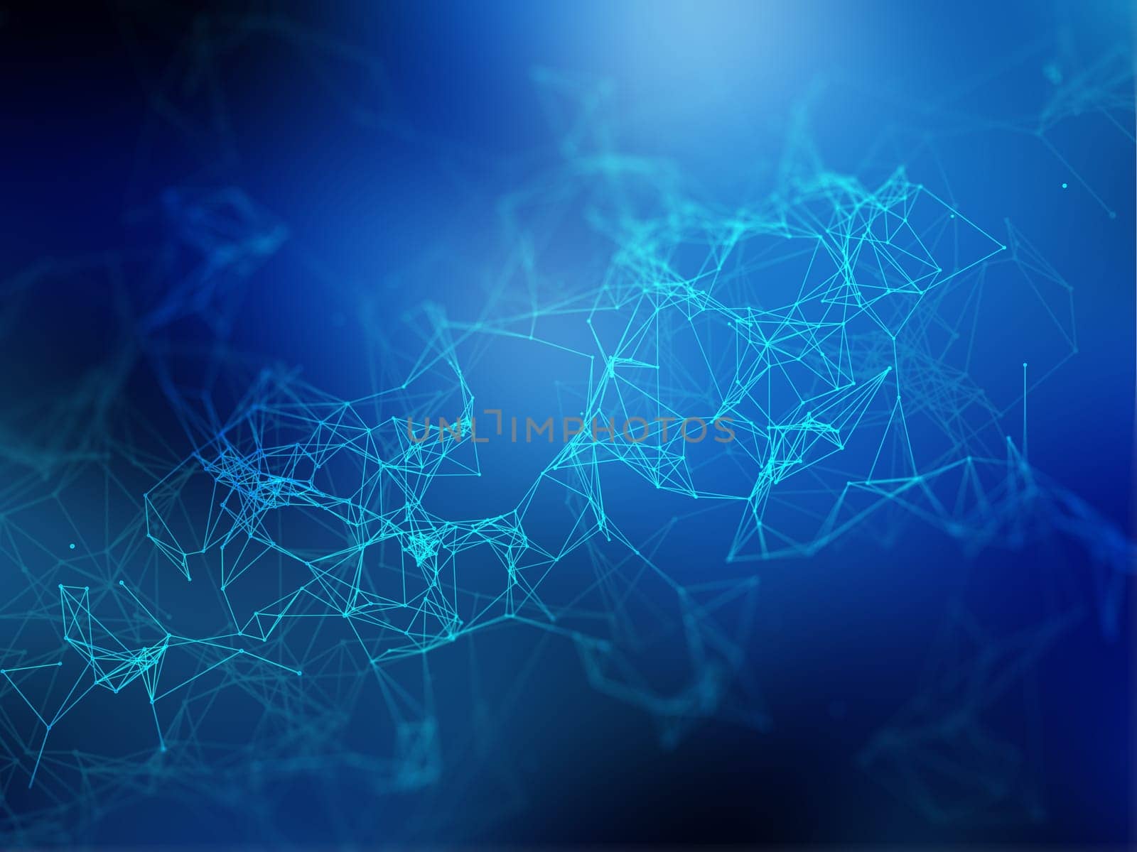 3D render of a low poly background with connecting lines and dots