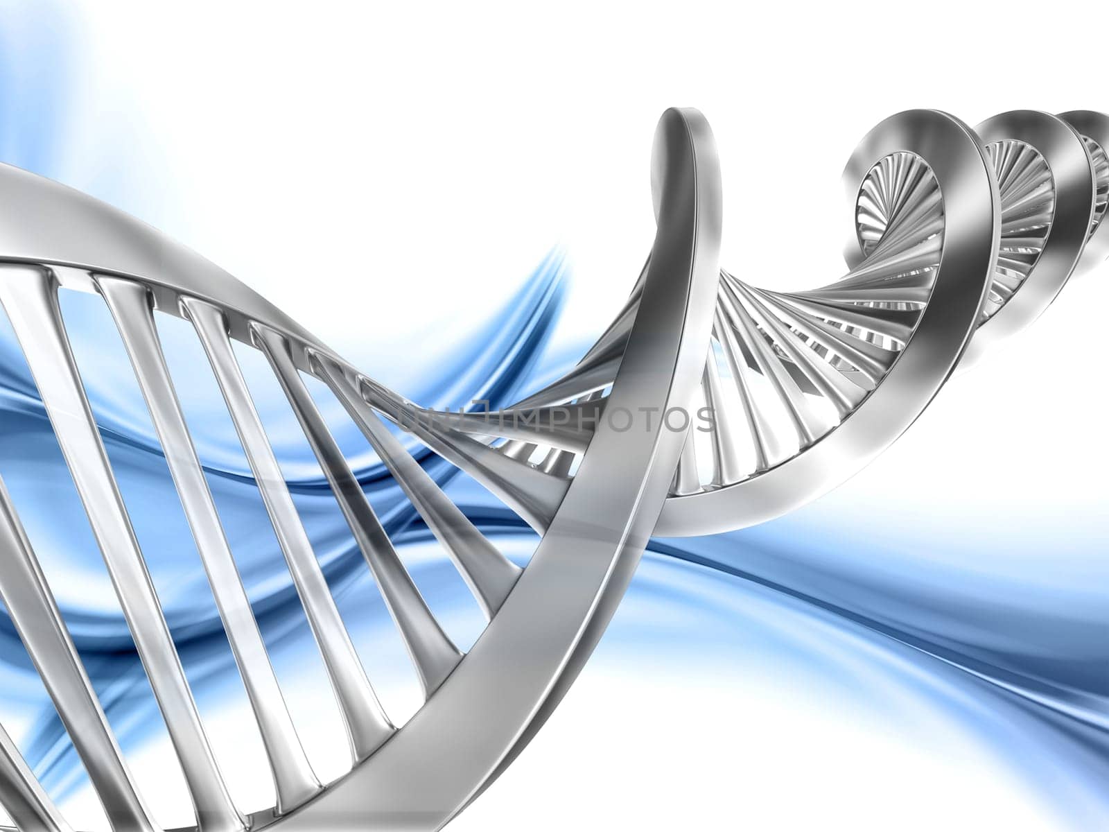 3D render of a medical background with DNA strand