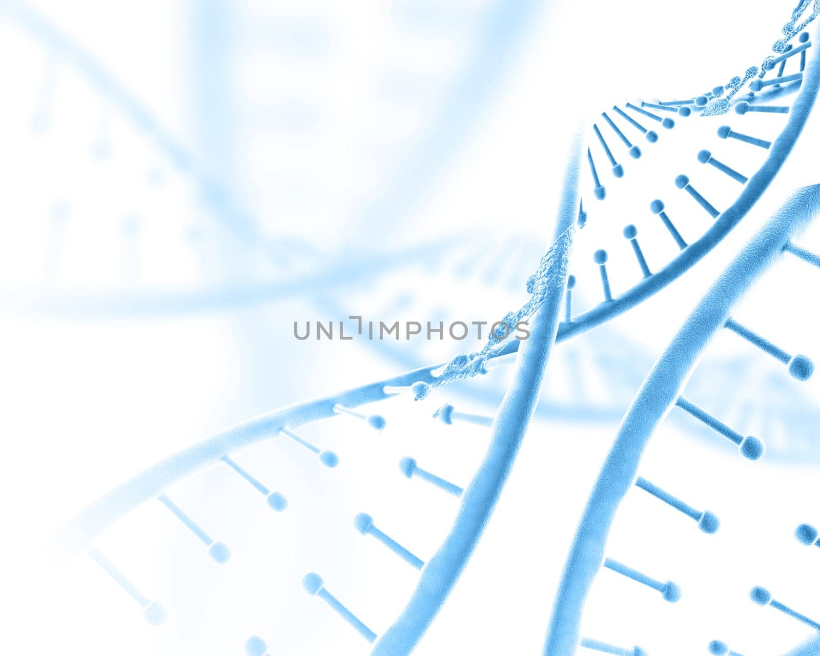 3D render of a medical background with DNA strands