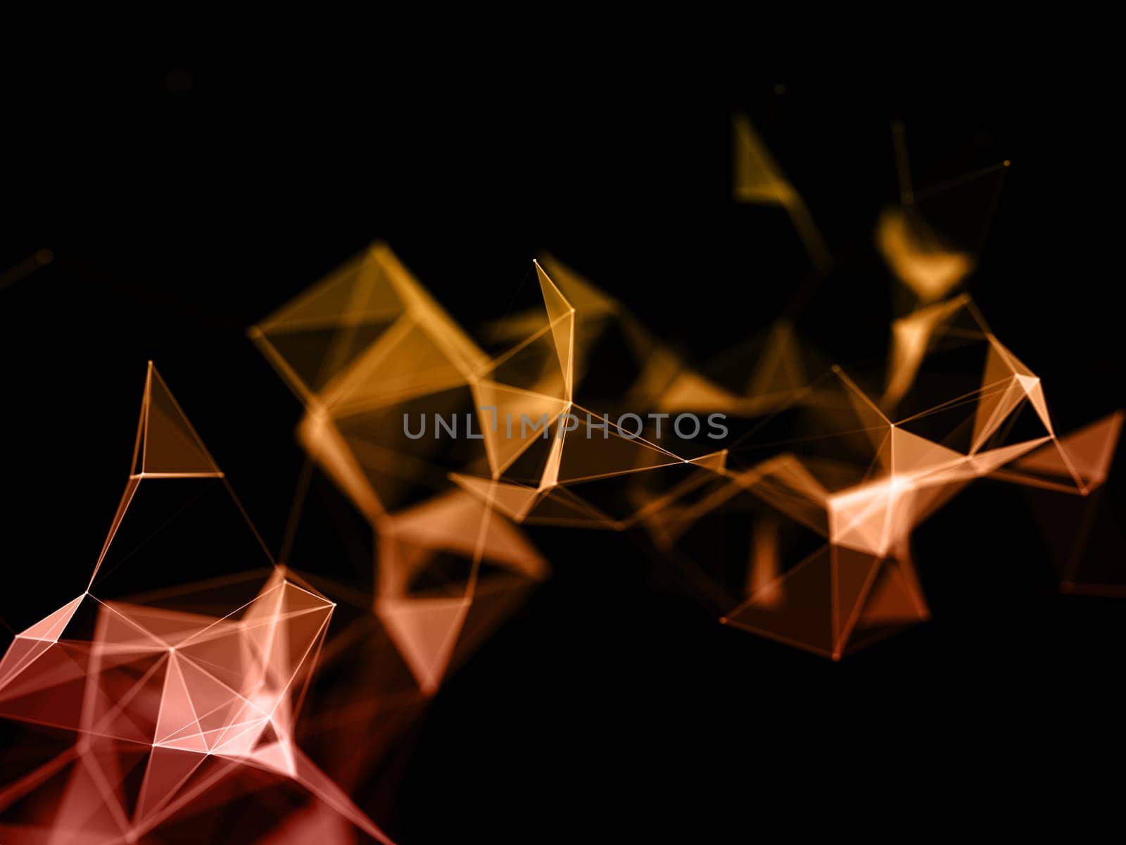 3D render of a modern communications background with plexus design