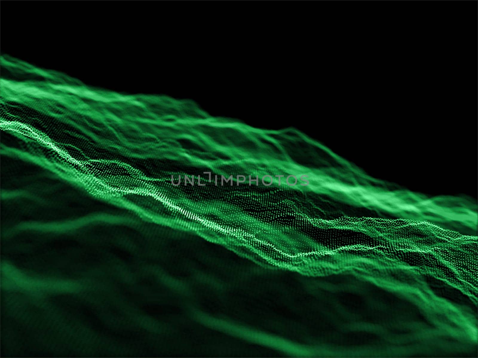 3D render of a modern background with abstract design of flowing particles