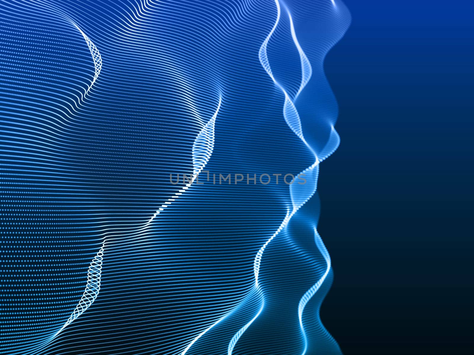 3D render of a modern network communications design background