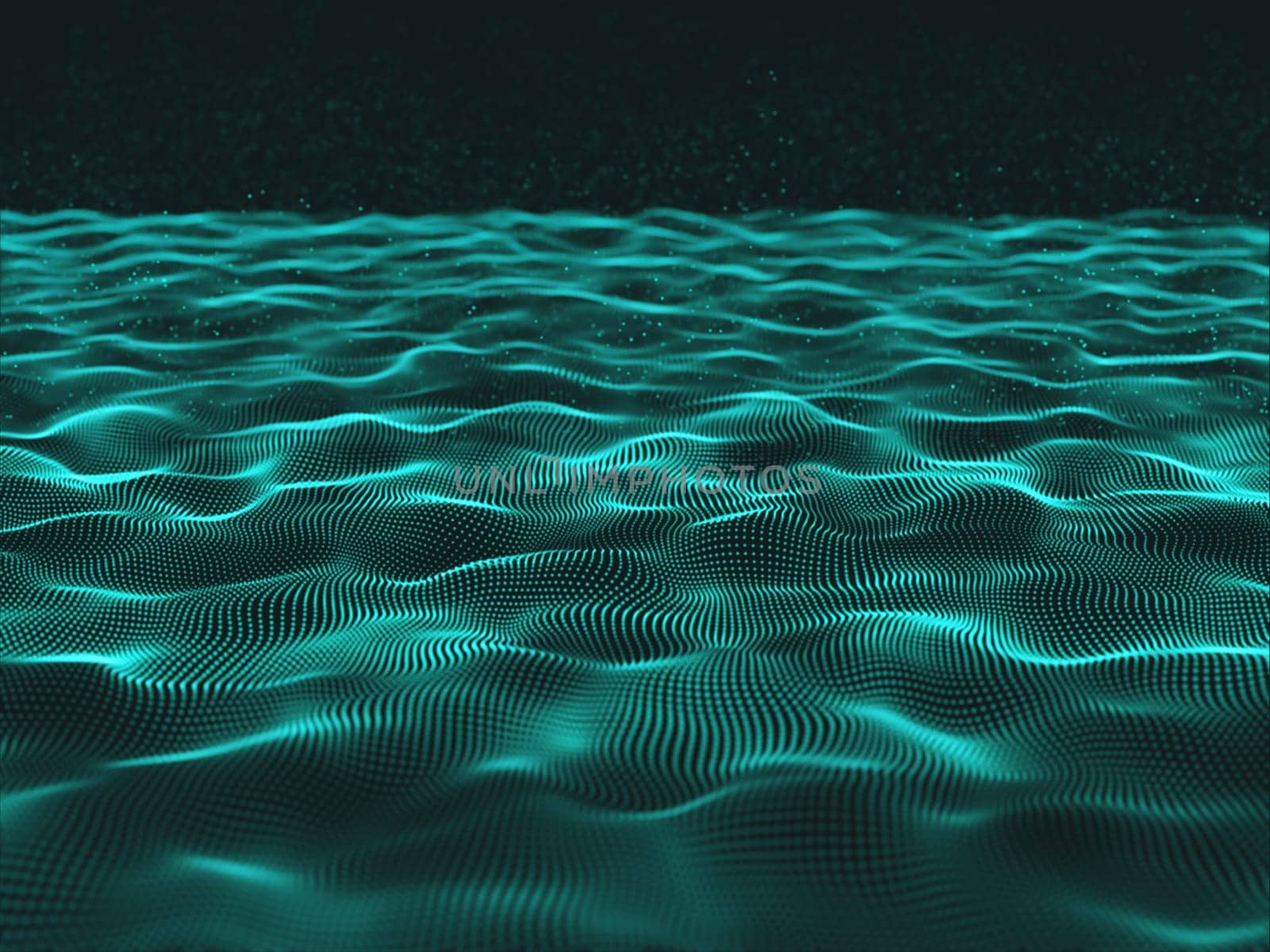 3D render of a modern techno background with abstract flowing particles