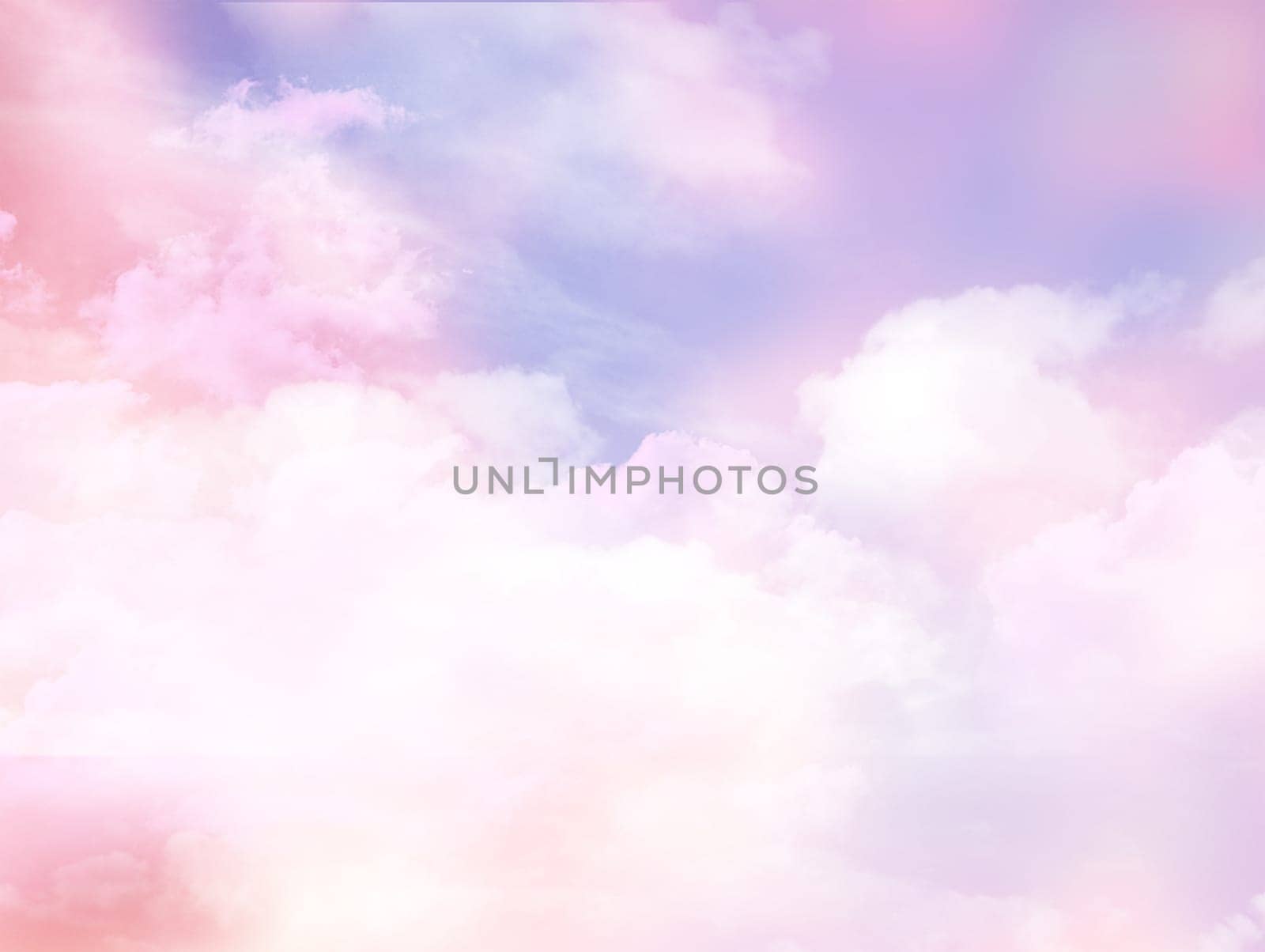 3D render of a pink cloudy sky